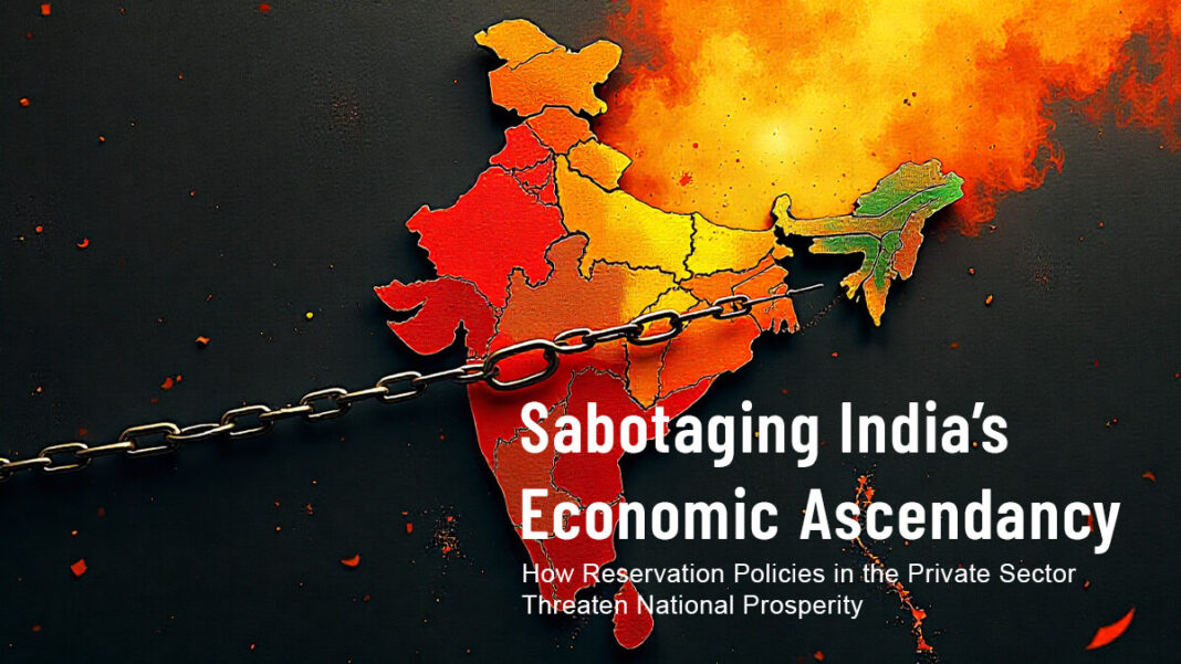 The Sabotage of India’s Economic Ascendancy: How Reservation Policies in the Private Sector Threaten National Prosperity How Reservation Policies in the Private Sector Threaten National Prosperity
