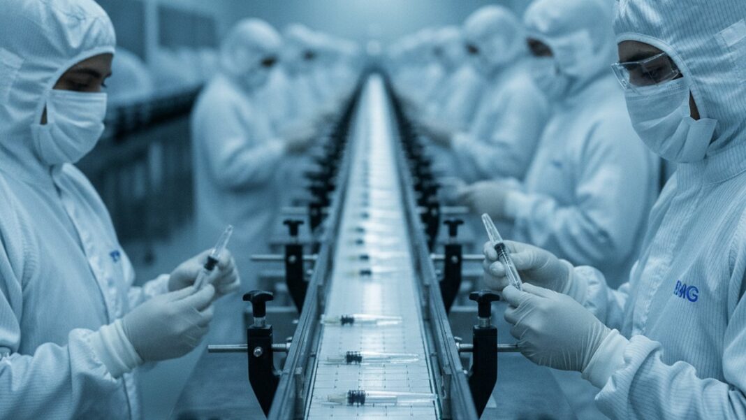 The GLP-1 Shock Isn’t a Health Story. It’s a Warning About How Fragile Corporate Demand Models Really Are. Clean-room technicians inspect GLP-1 injection pens on a pharmaceutical production line